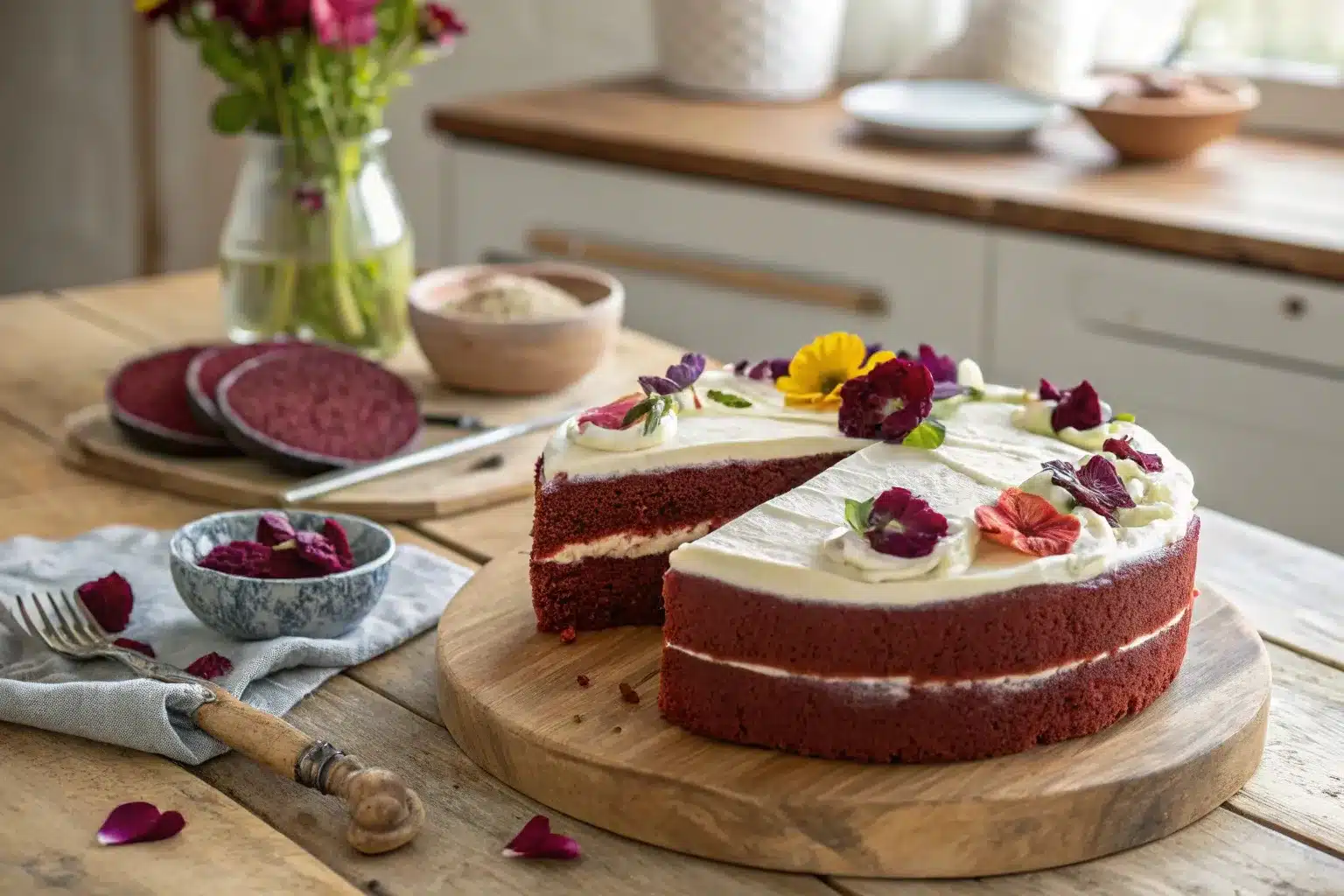 Vegan Red Velvet Cake with Beetroot – Naturally Moist & Colorful 2 Vegan Red Velvet Cake with Beetroot