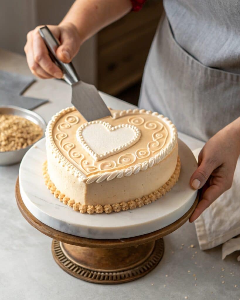vintage heart cake