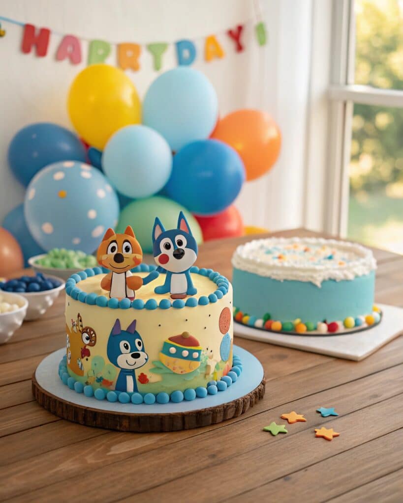 ingredients for bluey and bingo cake