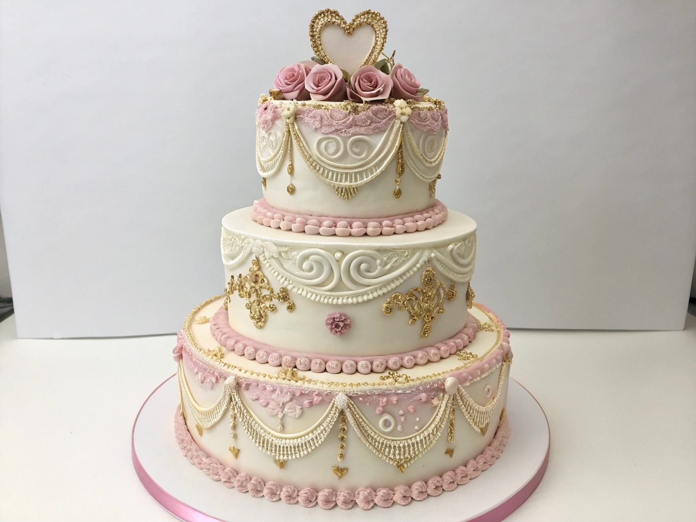 lambeth wedding cake with royal icing