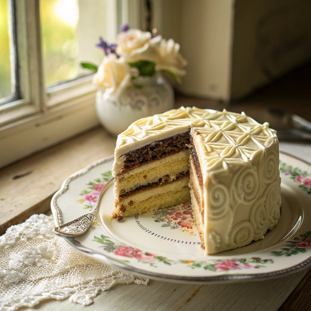 lambeth wedding cake slice