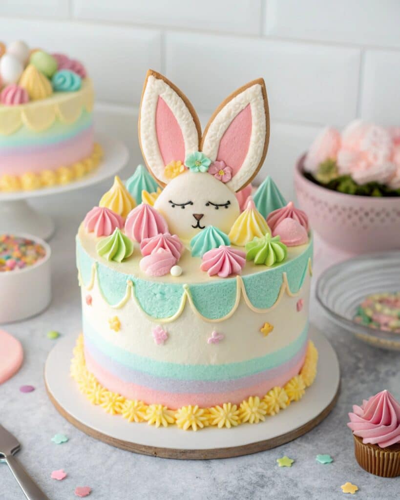 Decorated Labubu ice cream cake