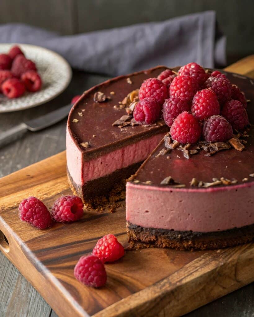 chocolate raspberry mousse cake variation