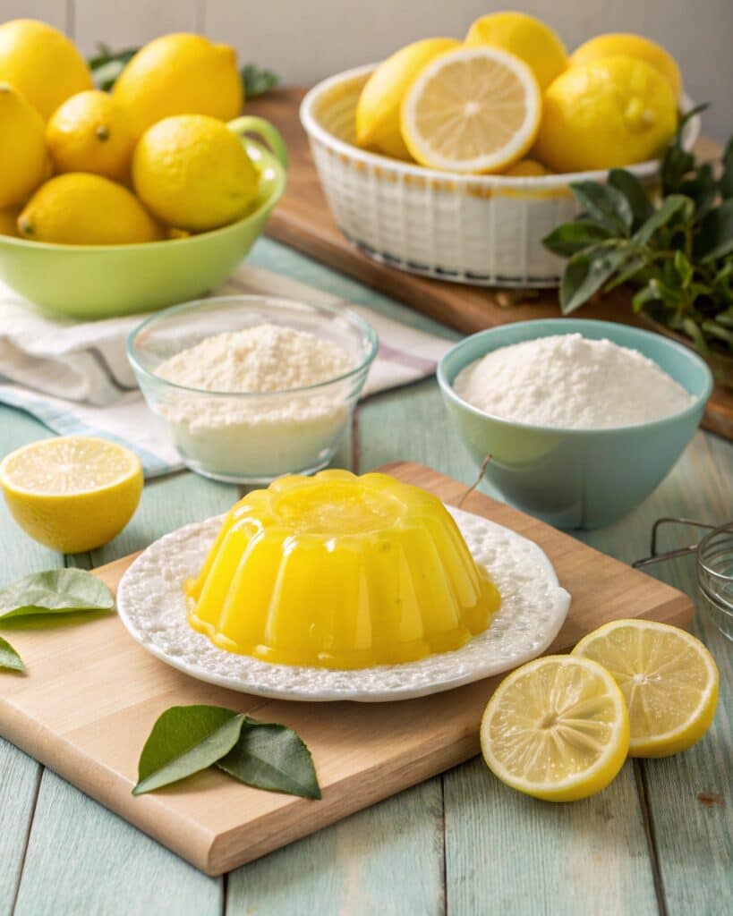 Ingredients for Lemon Jell-O Cake