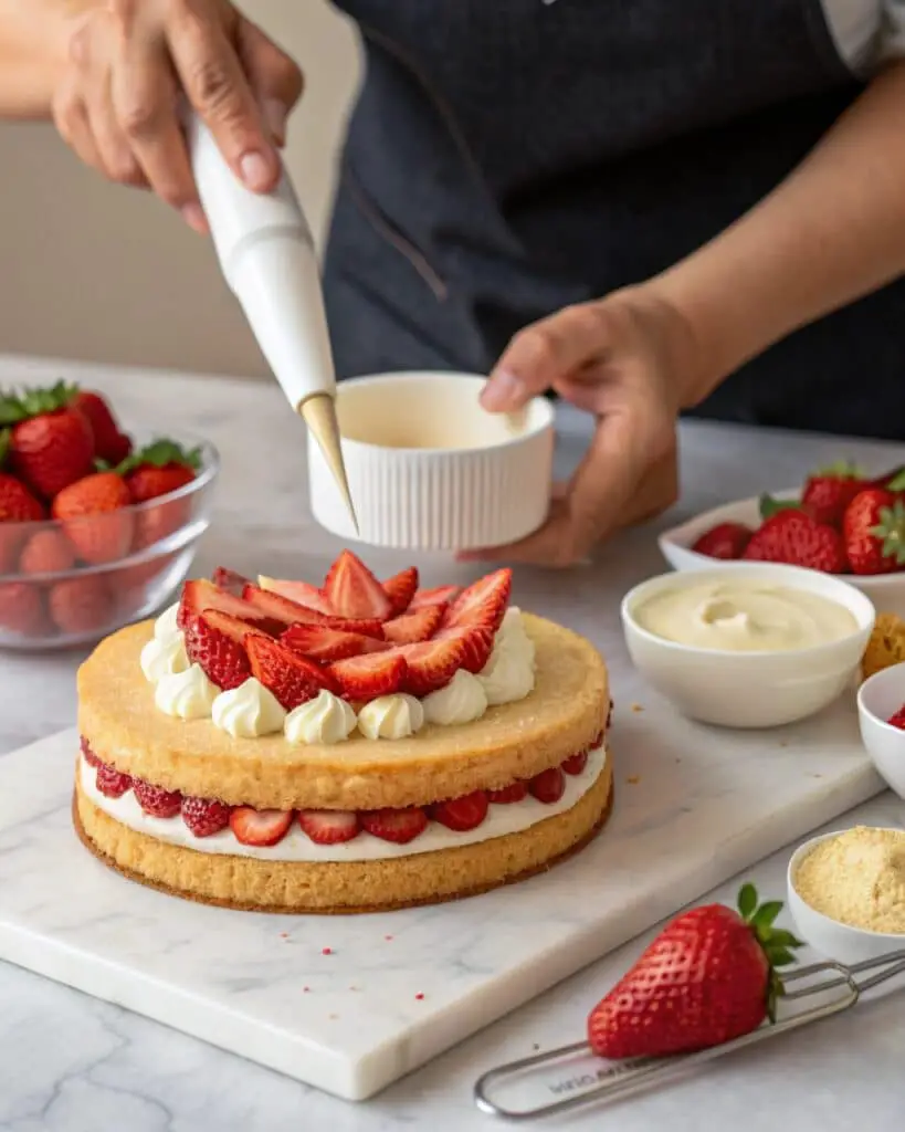 fraisier cake strawberries mary berry