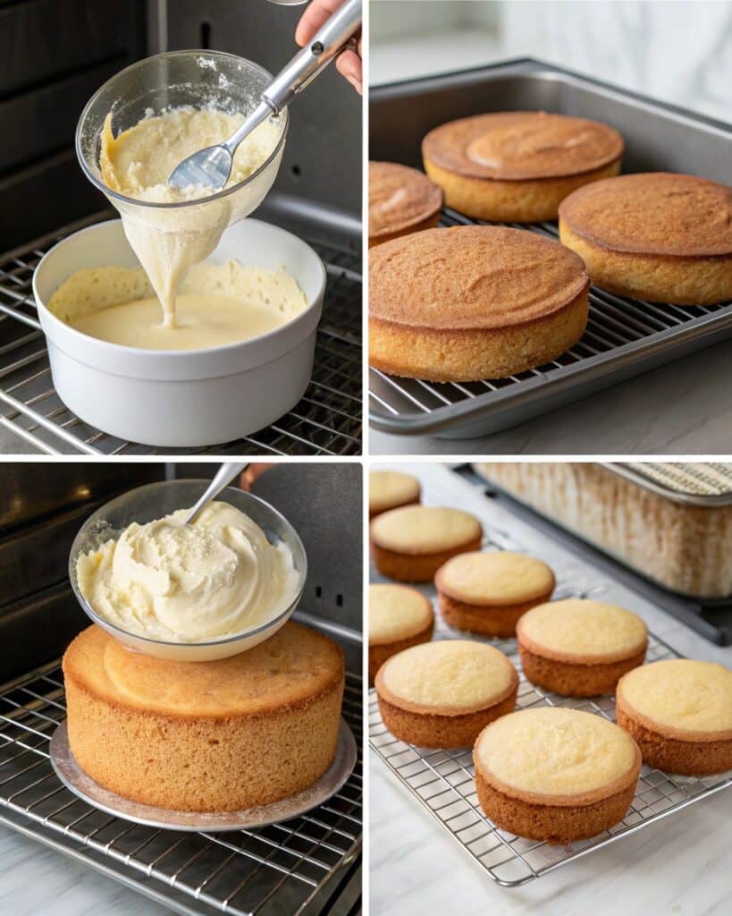 capture each baking step showcasing ingredients b