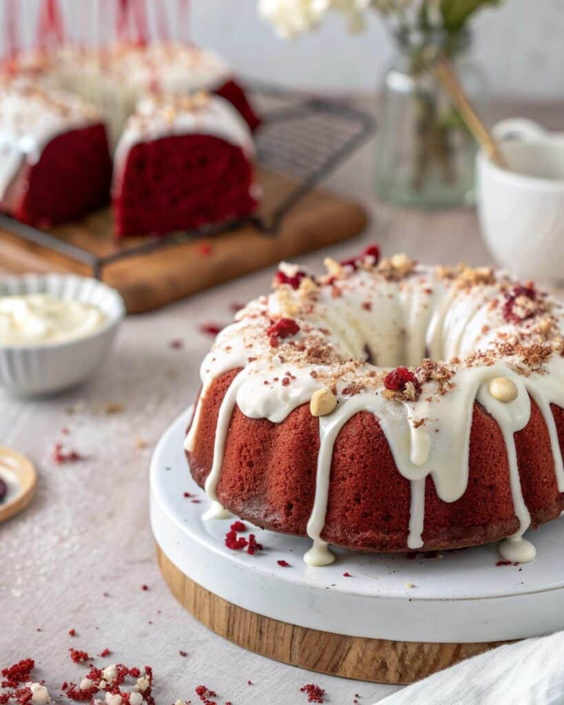 Gluten-free Vegan Red Velvet Bundt Cake
