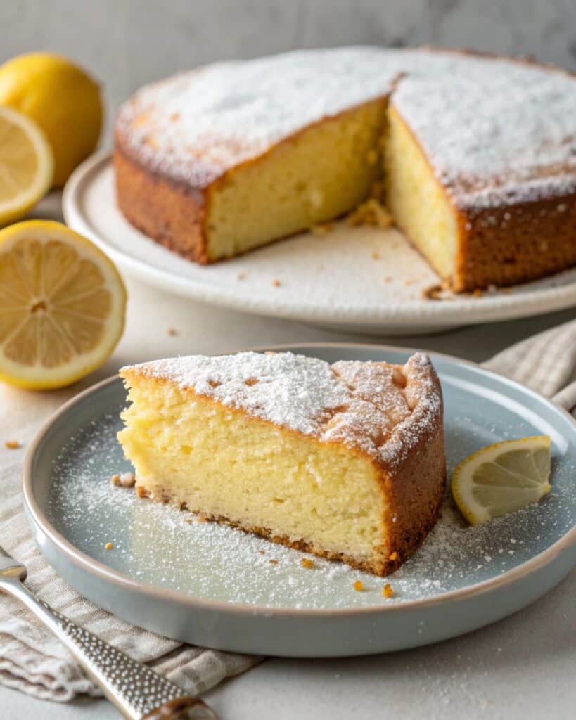 lemon ricotta pound cake serving