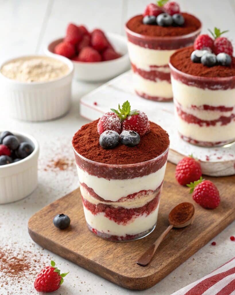 Red Velvet Tiramisu Cups