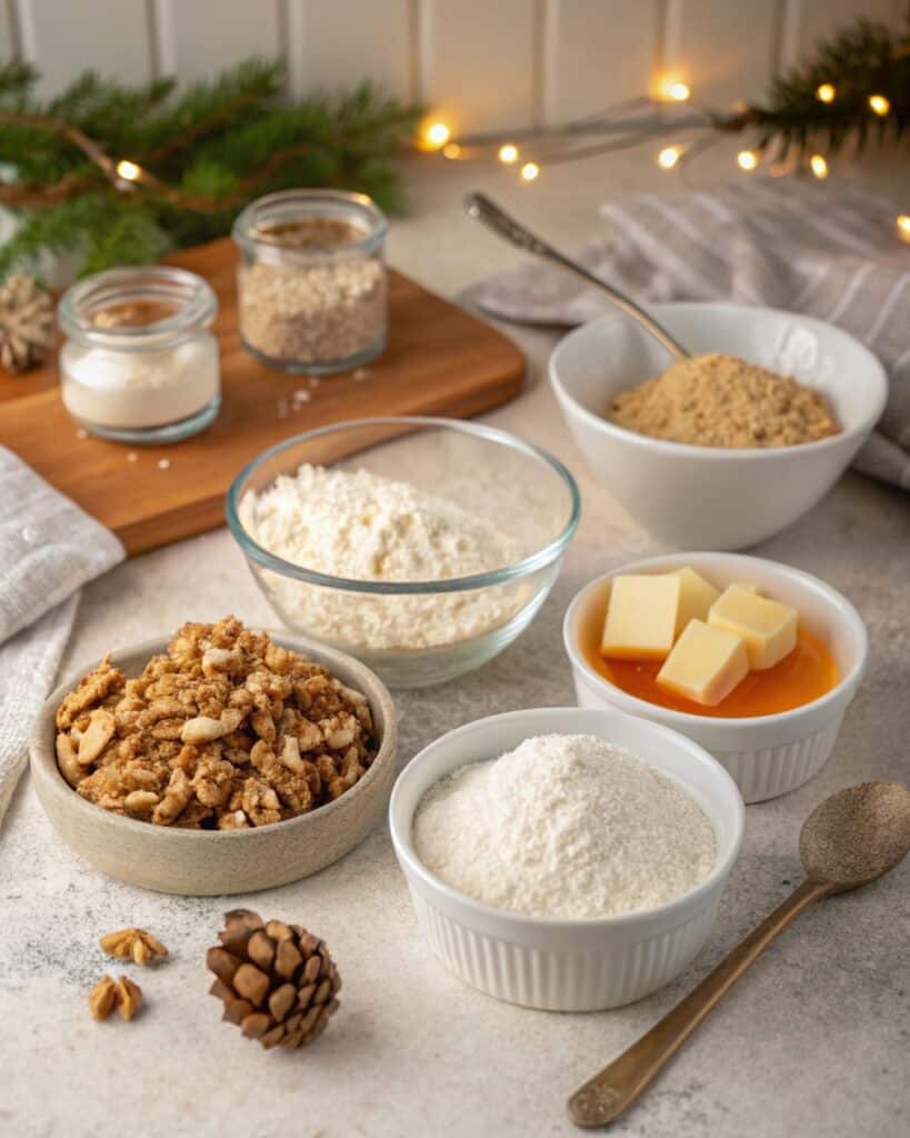 ingredients for snowball cookies