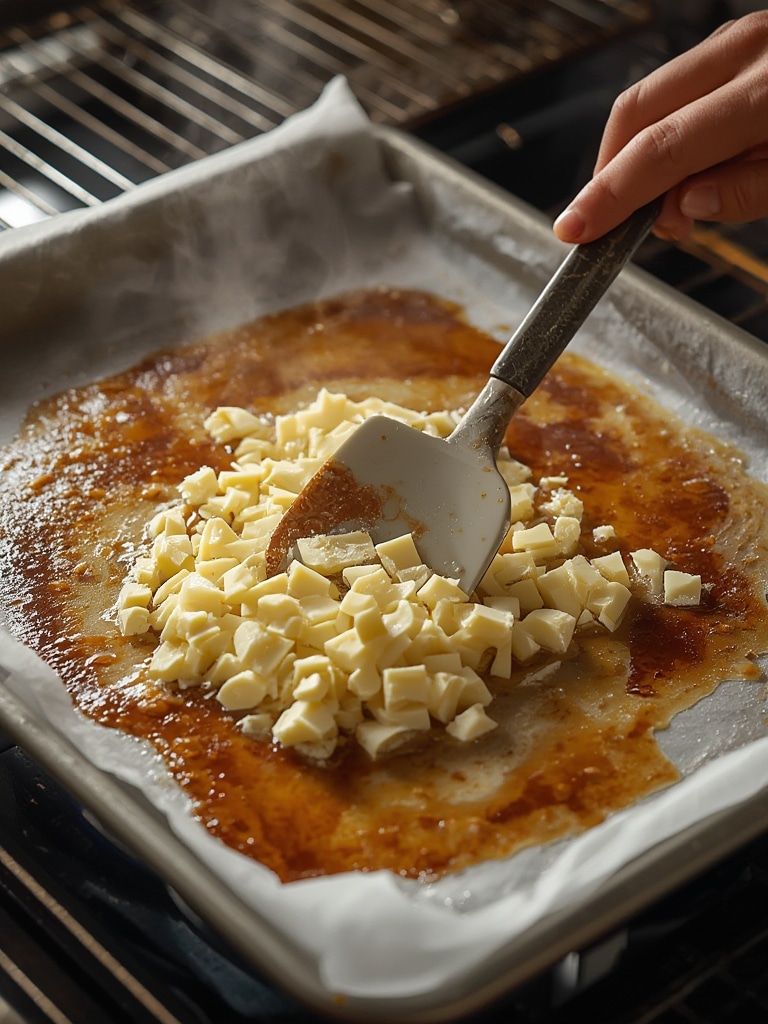 blonde chocolate cake - cooking process