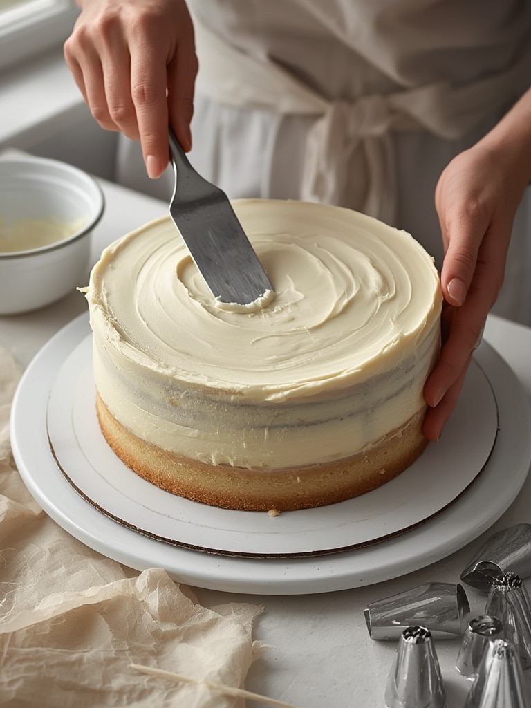 lambeth cake vintage piping - cooking process