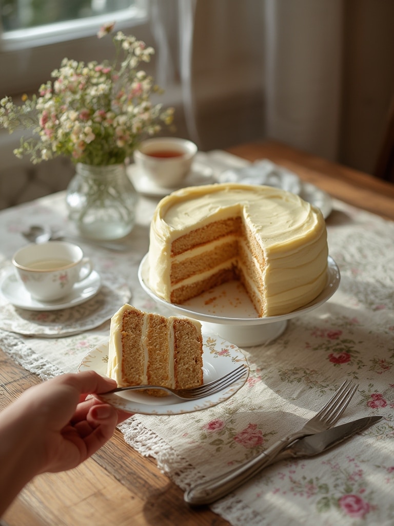 lambeth cake vintage piping - serving suggestion