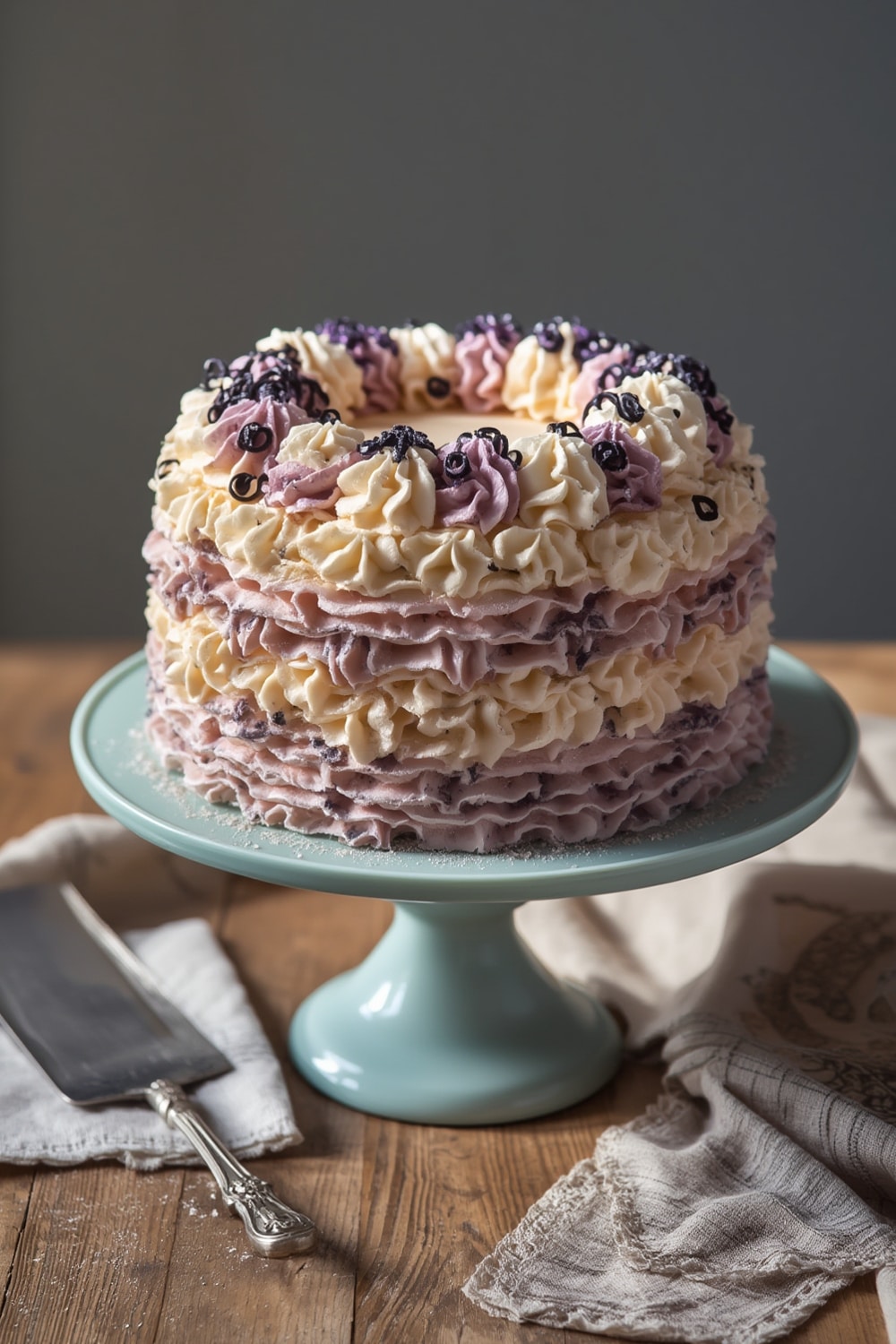 lambeth cake vintage piping - finished dish presentation