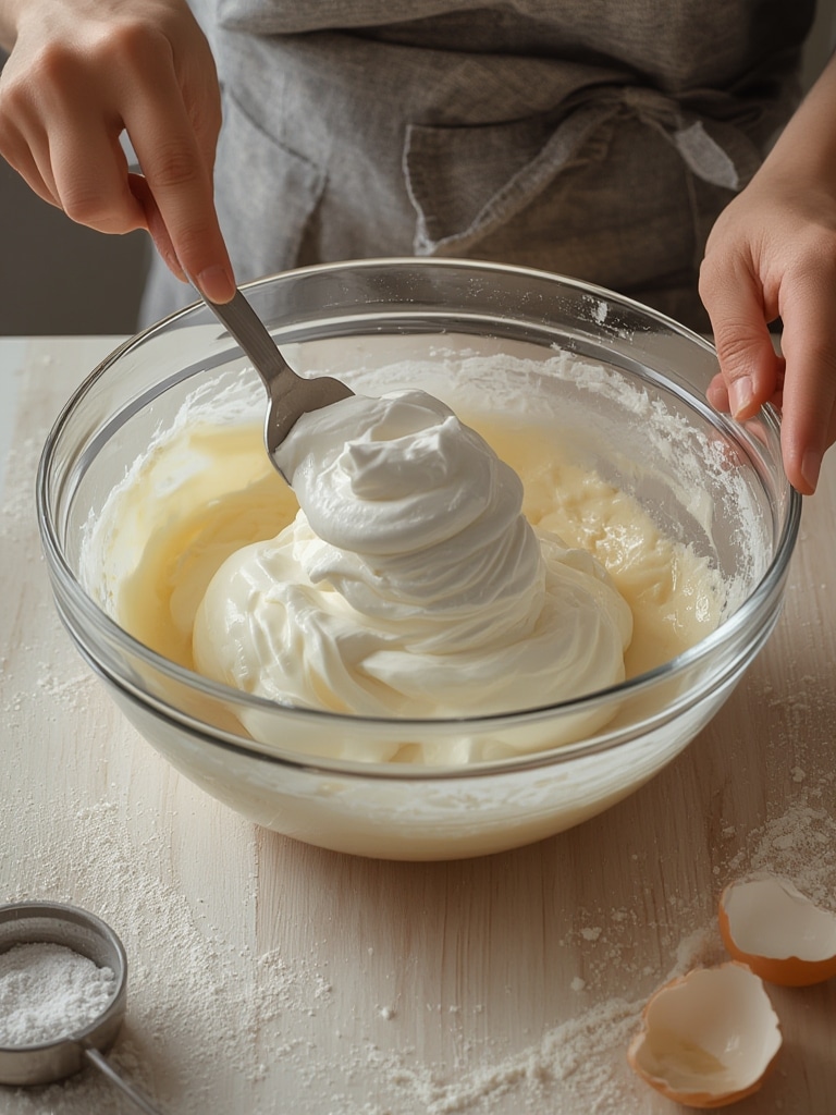 Cloud-Like Japanese Cheesecake - cooking process