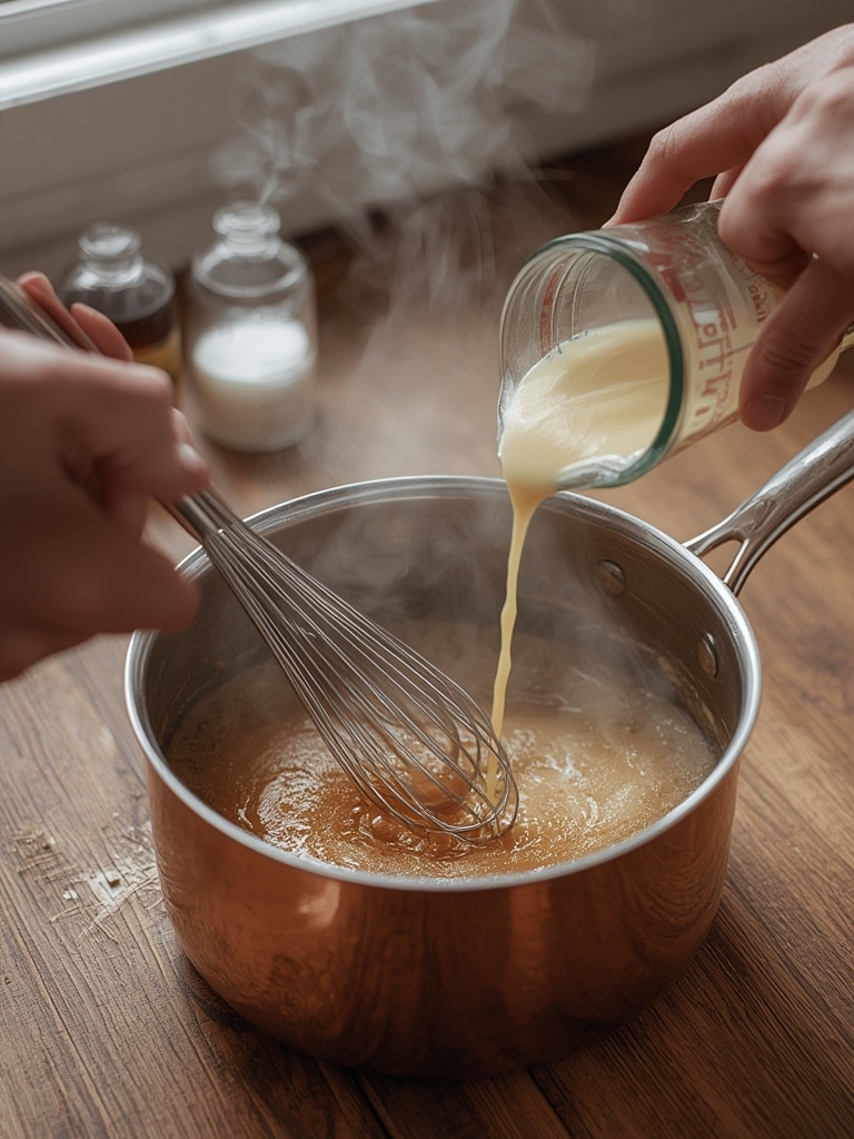 Miso Caramel Chocolate Stout Cake - cooking process