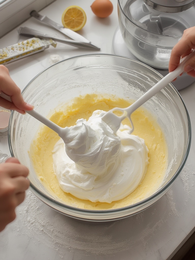 Lemon Chiffon Cake - cooking process