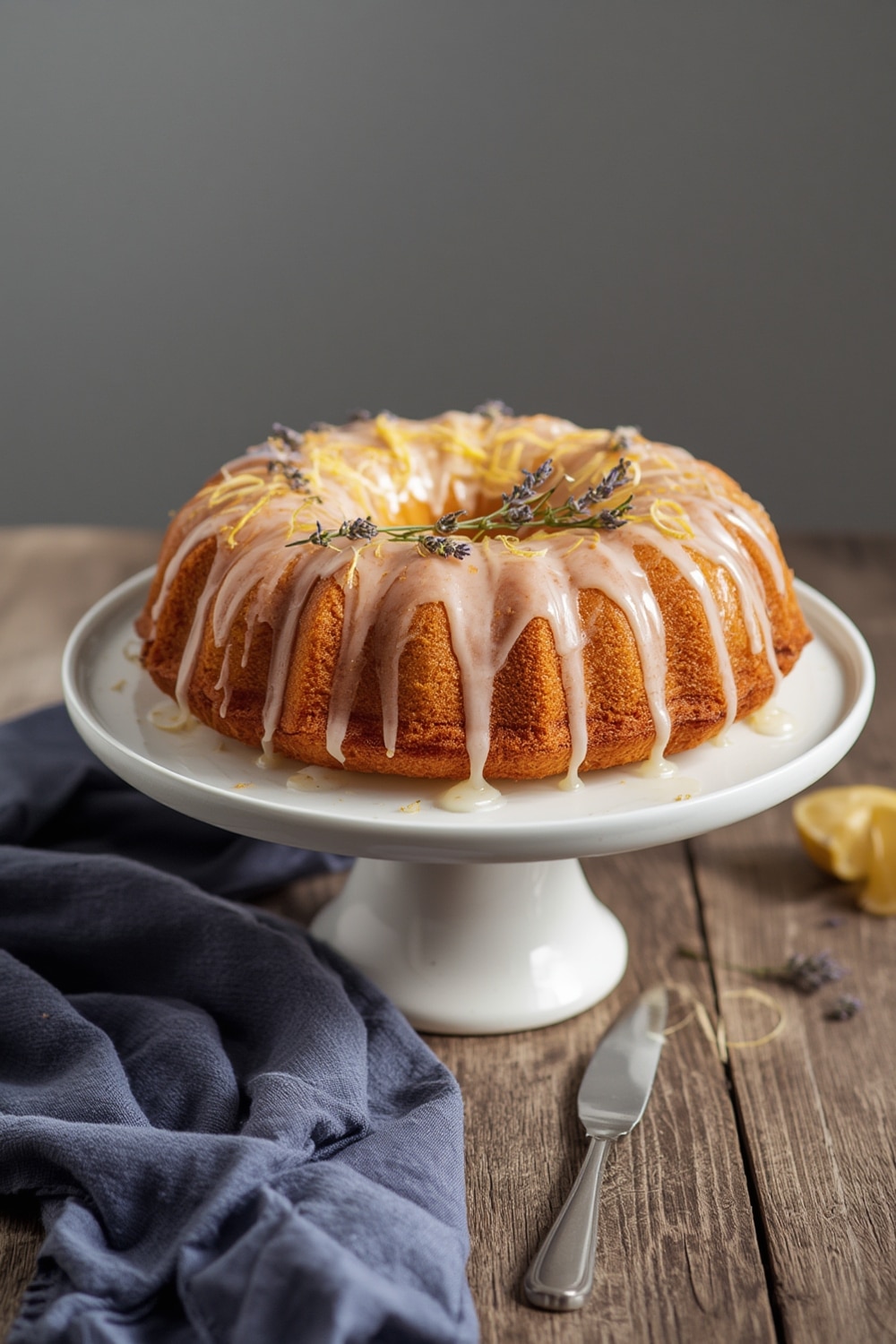 Lemon Lavender Bundt Cake