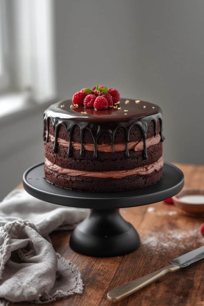 decadent chocolate ganache cake