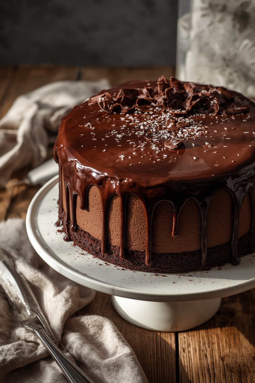 double chocolate layer cake