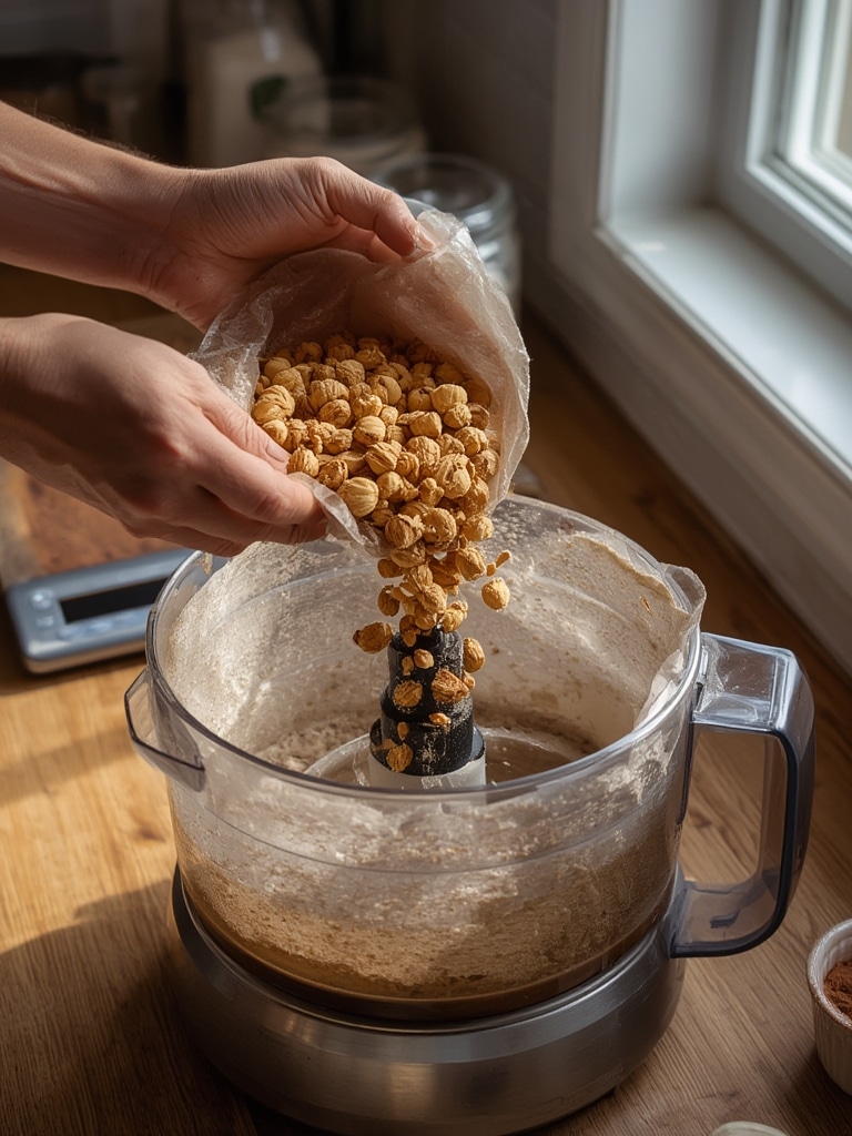 fudgy hazelnut chocolate cake - cooking process