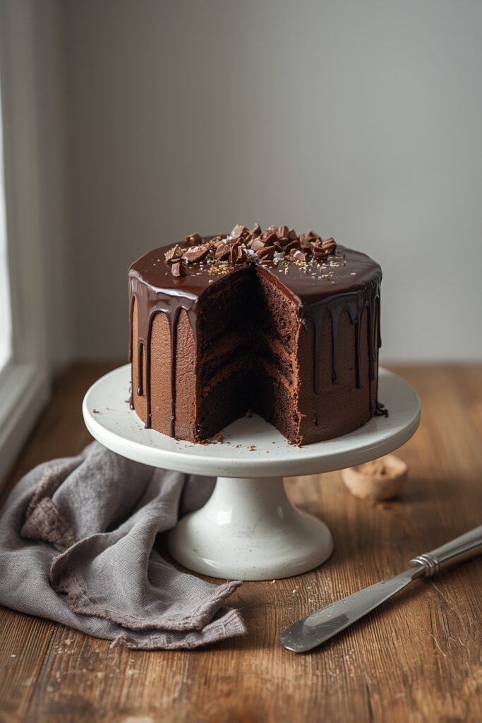 homemade chocolate fudge cake