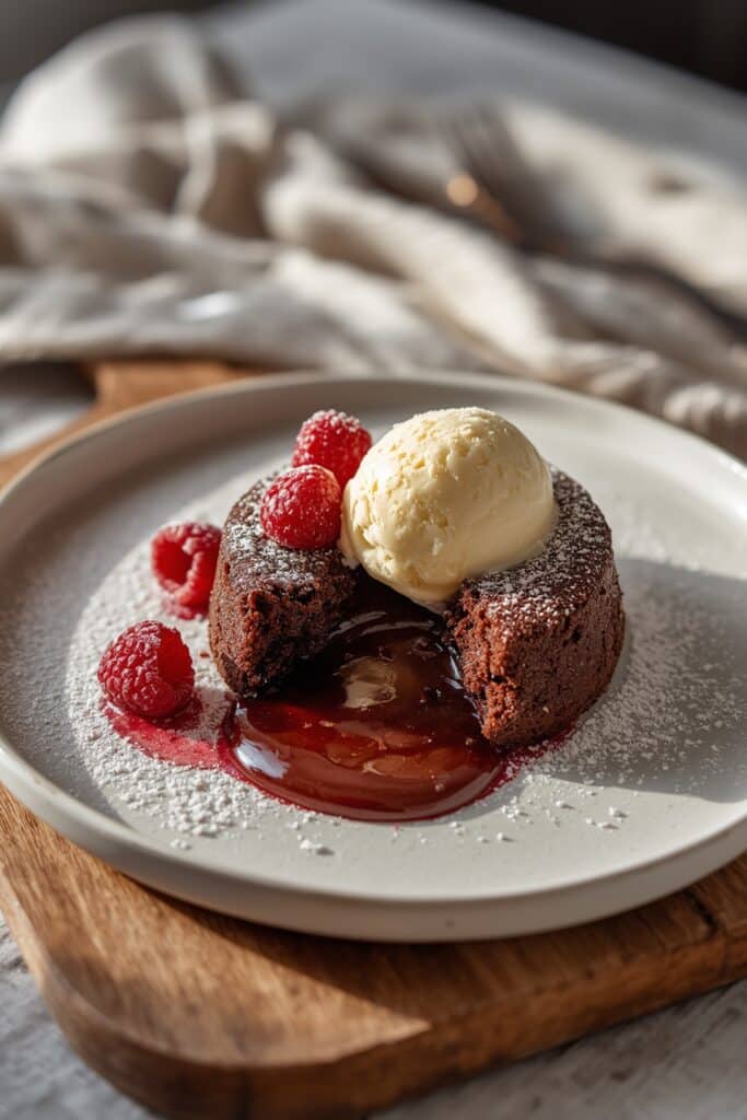 homemade chocolate lava cake