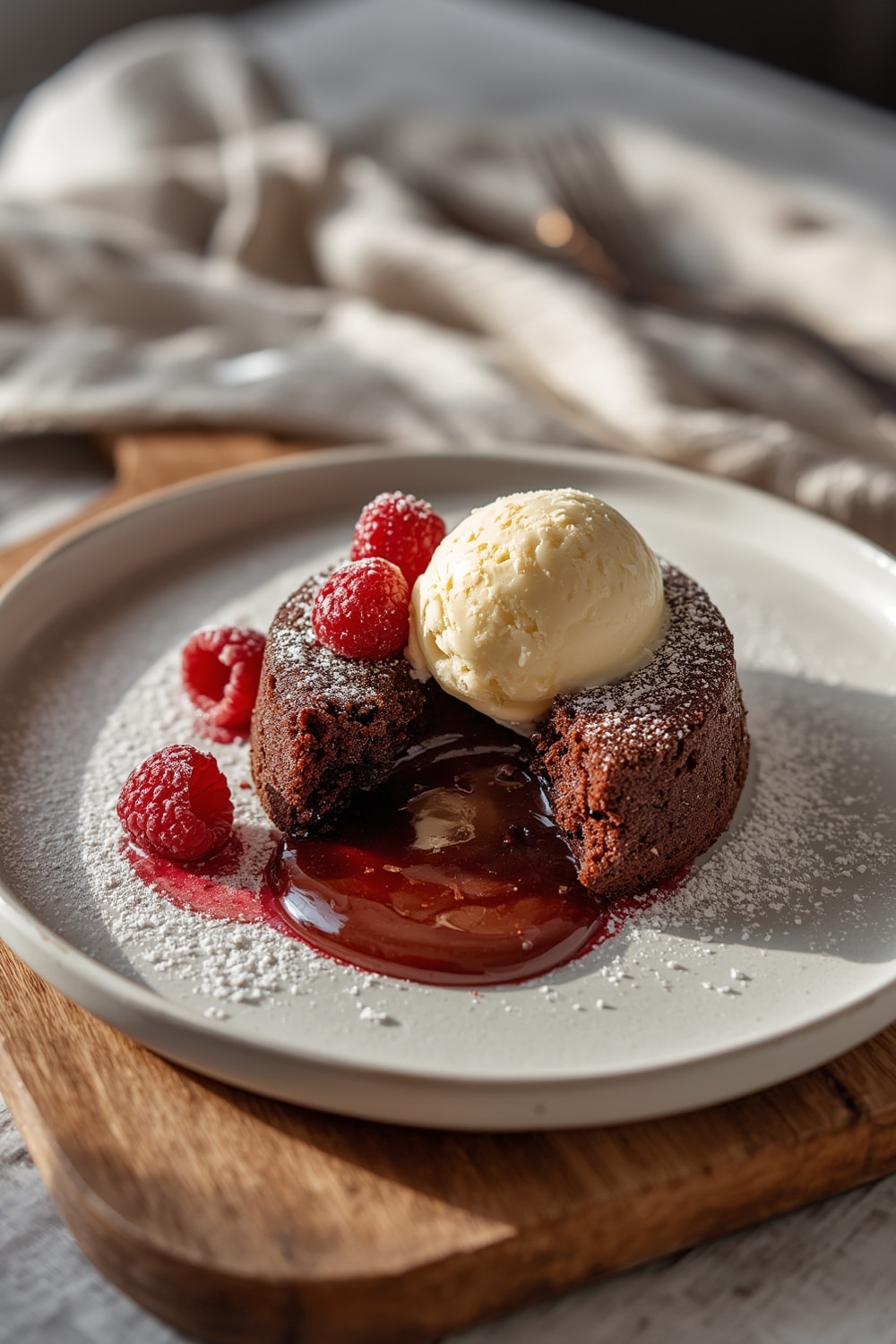 homemade chocolate lava cake