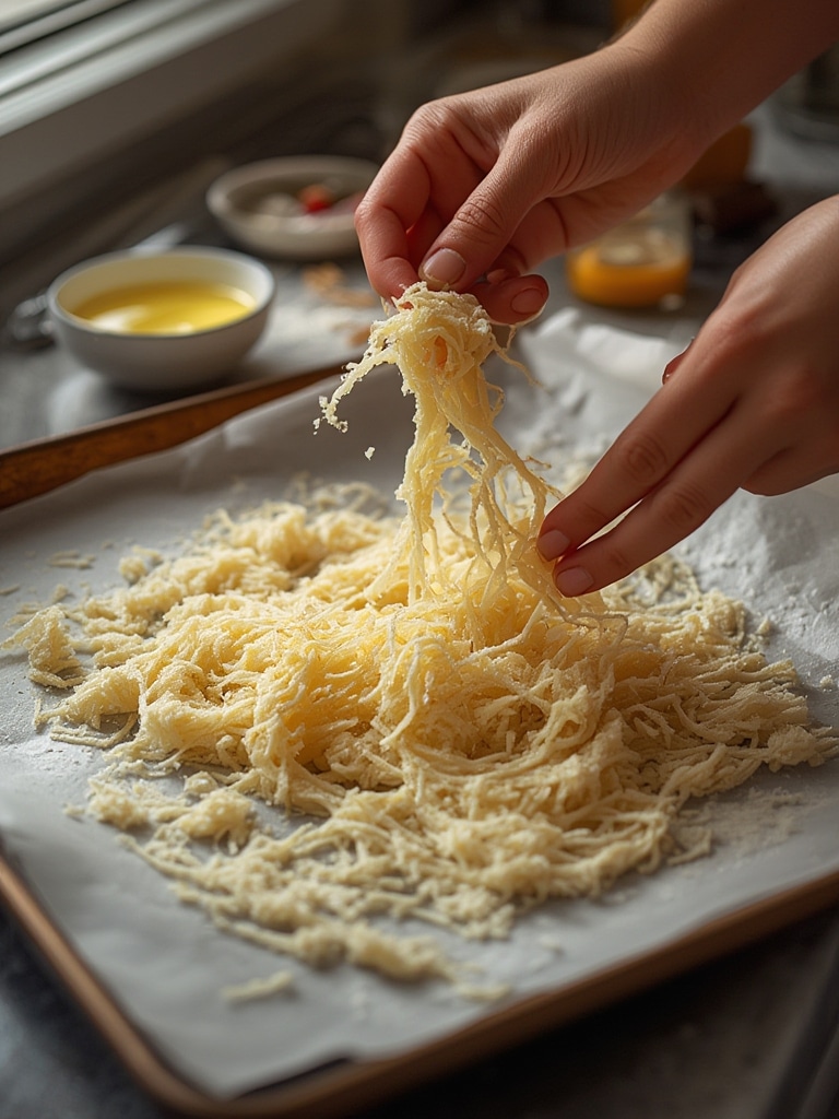 Kataifi Chocolate Cake: Easy 1-Hour 45-Minute Recipe For Impressing Dinner Guests 3 kataifi chocolate cake - cooking process