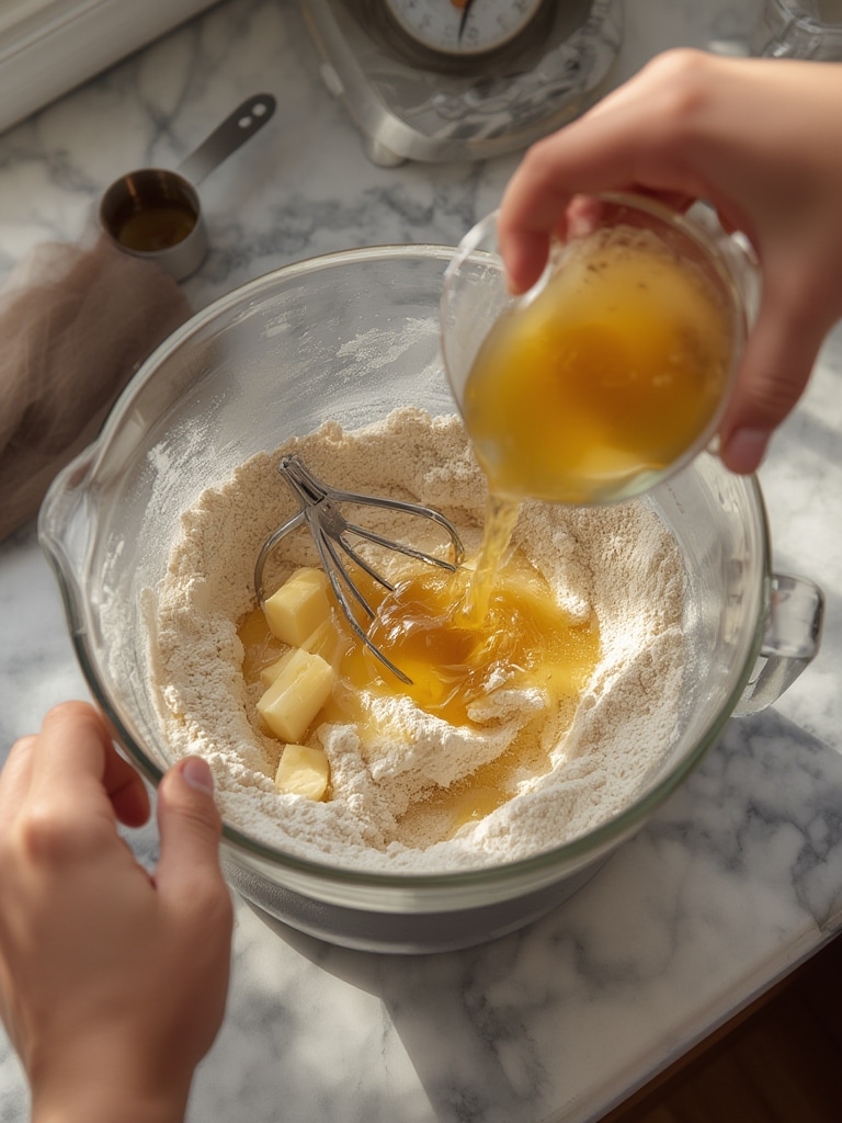 moist vanilla birthday cake - cooking process