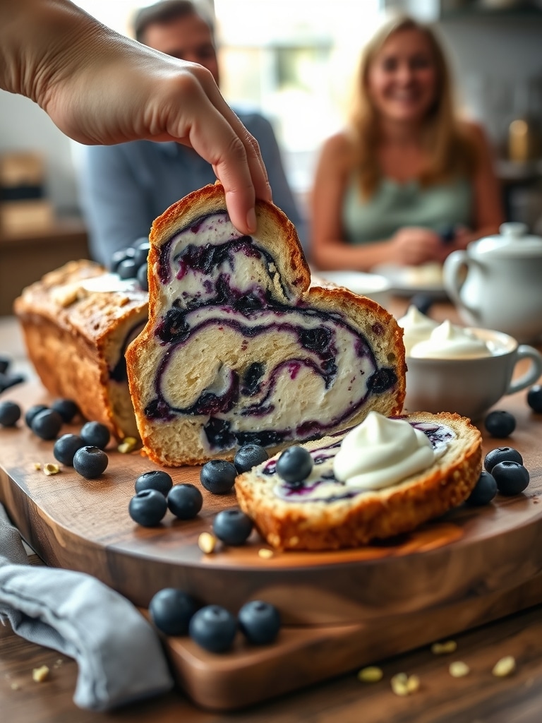 Nova Scotia Blueberry Cream Cake: Easy 1-Hour Recipe For Summer Parties 4 nova scotia blueberry cream cake - serving suggestion