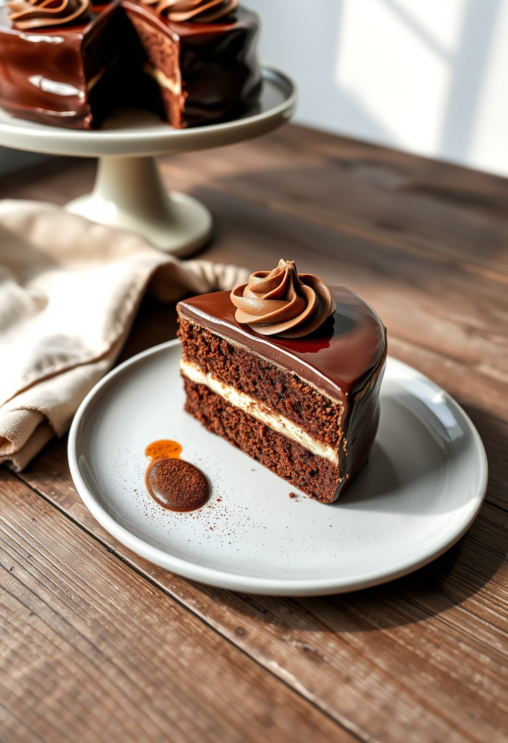 chocolate cream cheese frosting - finished dish presentation