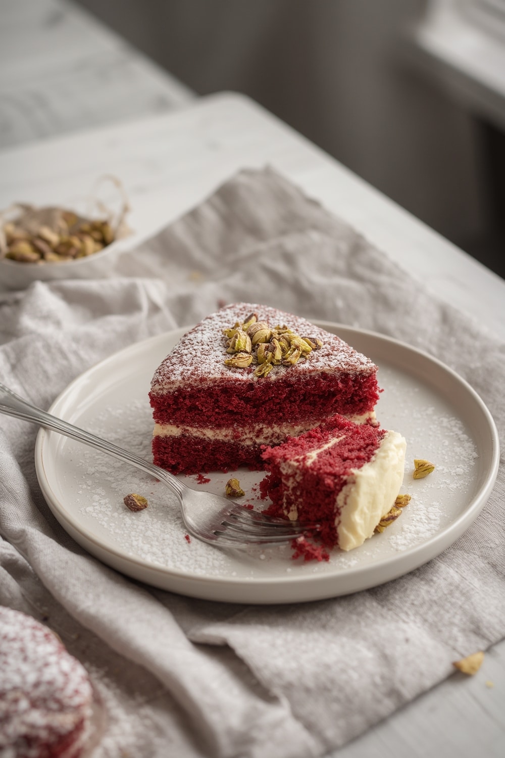 gluten free red velvet cake mix - finished dish presentation