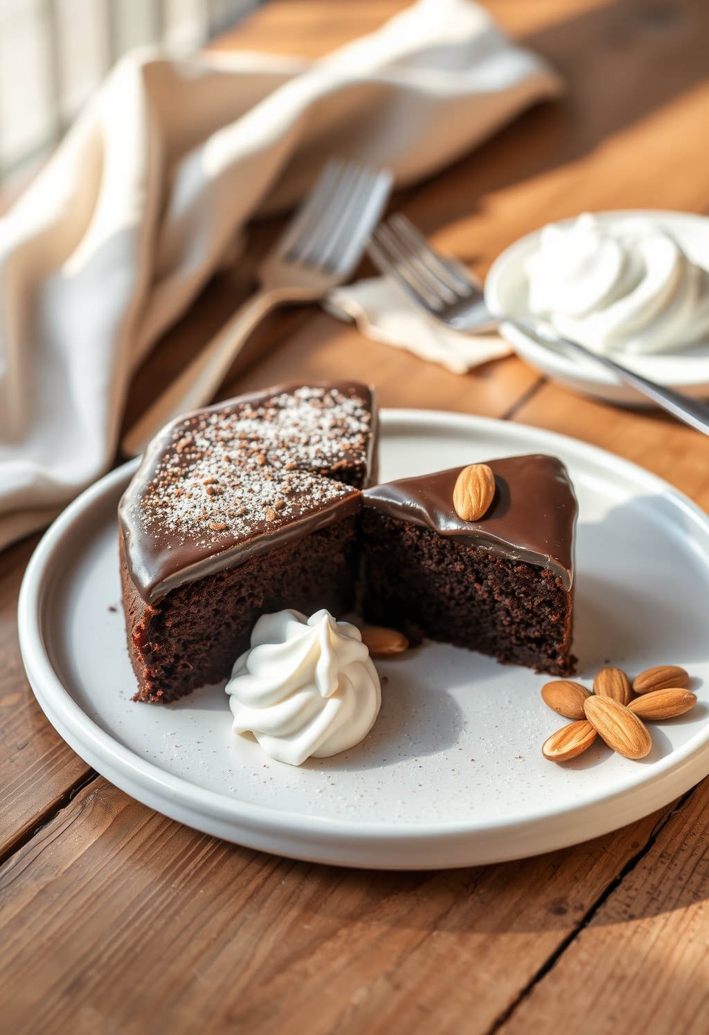 keto chocolate cake - finished dish presentation