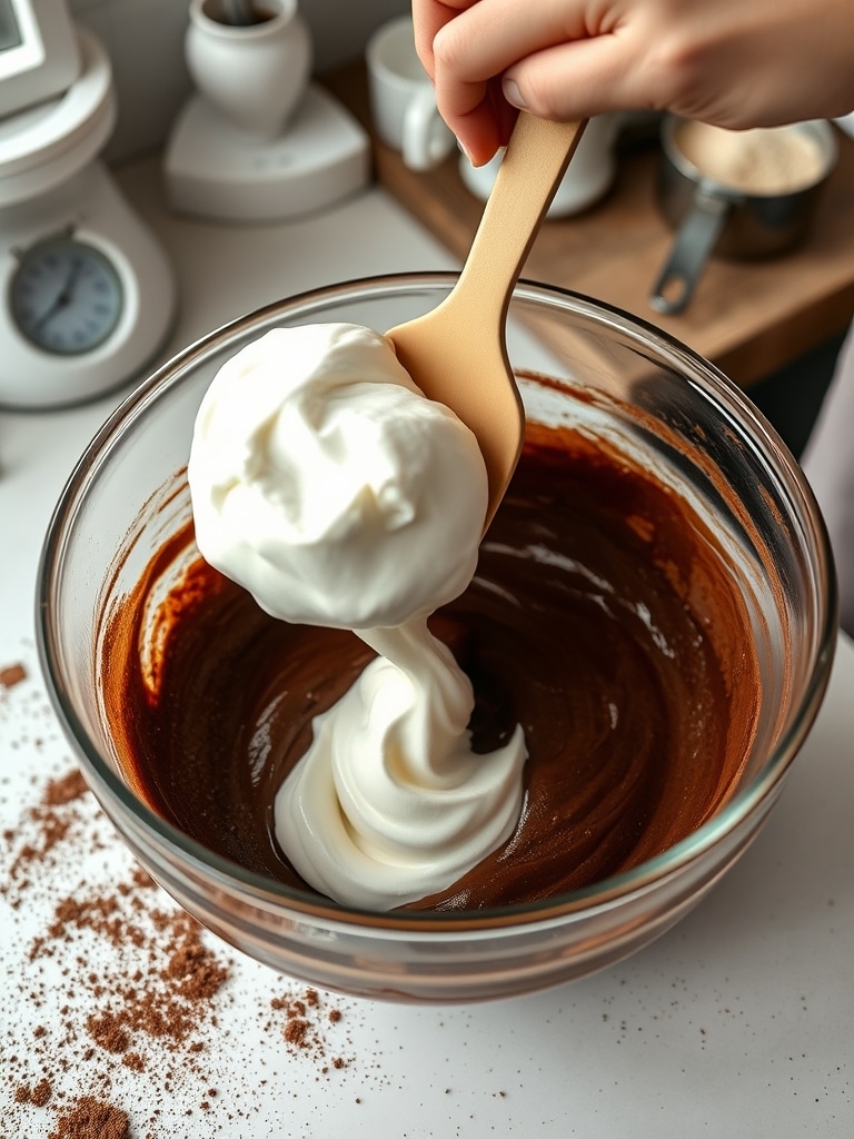 keto chocolate cake - cooking process