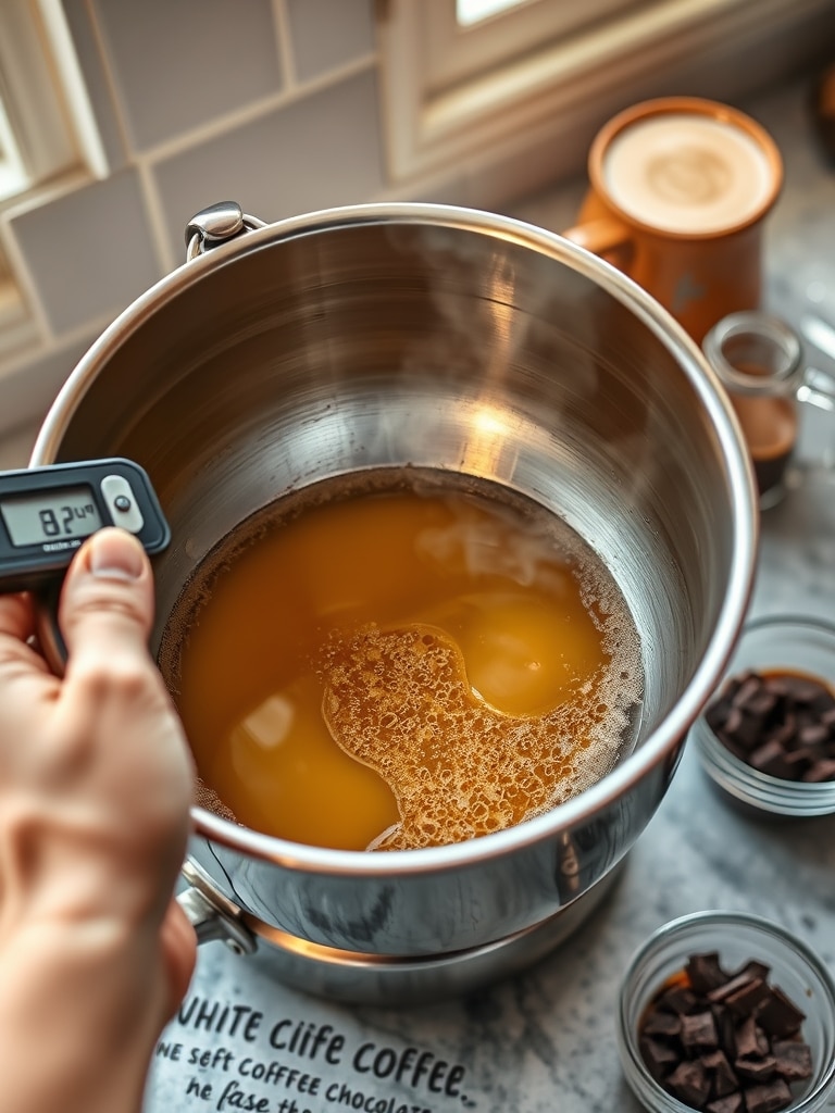 miso caramel chocolate cake - cooking process
