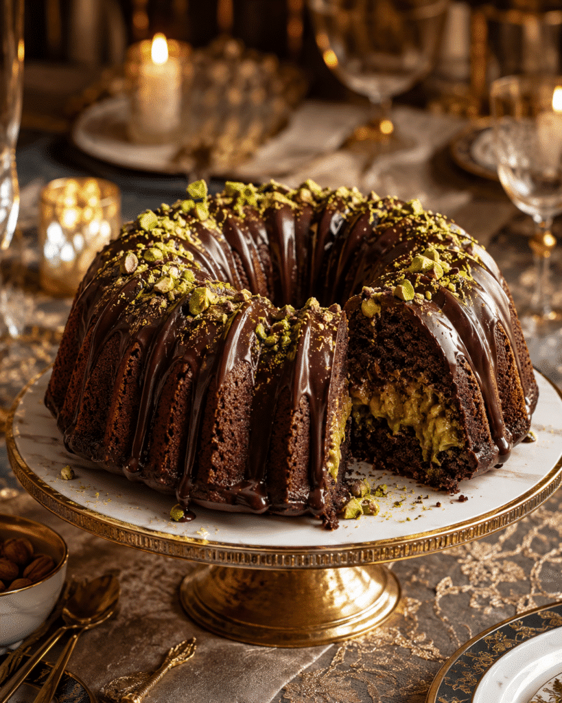 Dubai Chocolate Bundt Cake