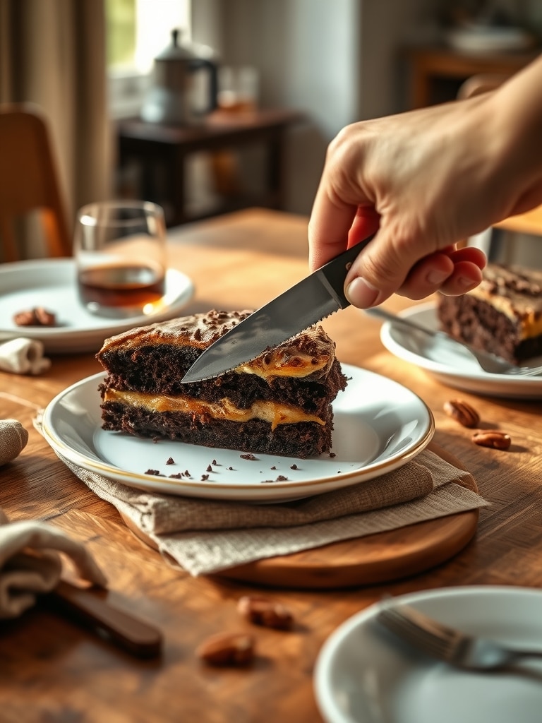 Chocolate Caramelized Banana Cake: The Best 65-Minute Recipe For Cozy Family Celebrations 10 chocolate caramelized banana cake - serving suggestion