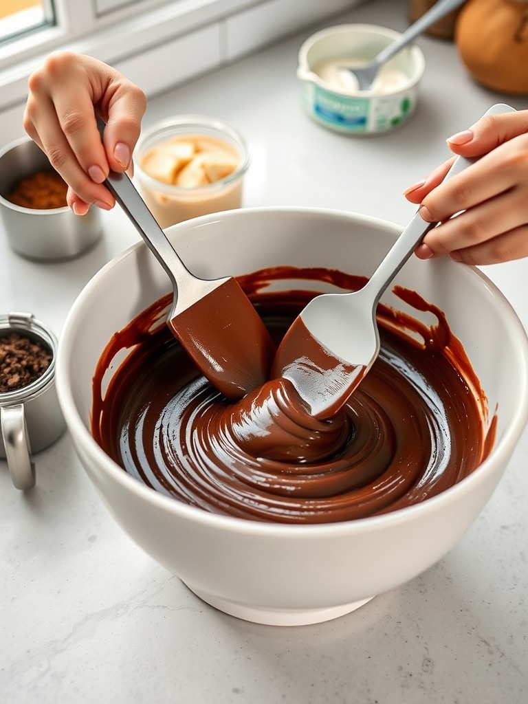skinny chocolate cake - cooking process