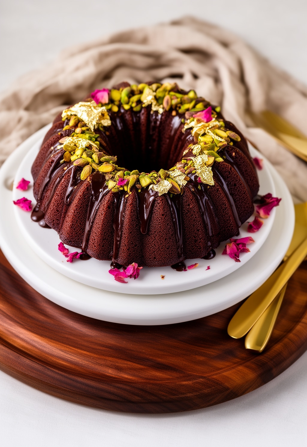 dubai chocolate bundt cake