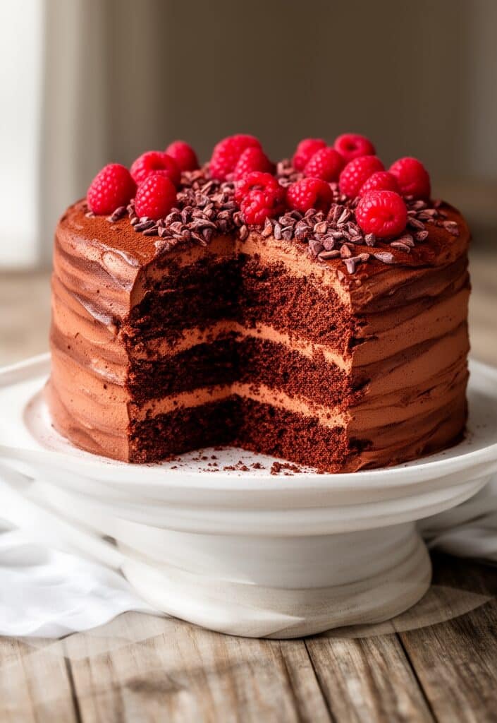 healthy chocolate birthday cake