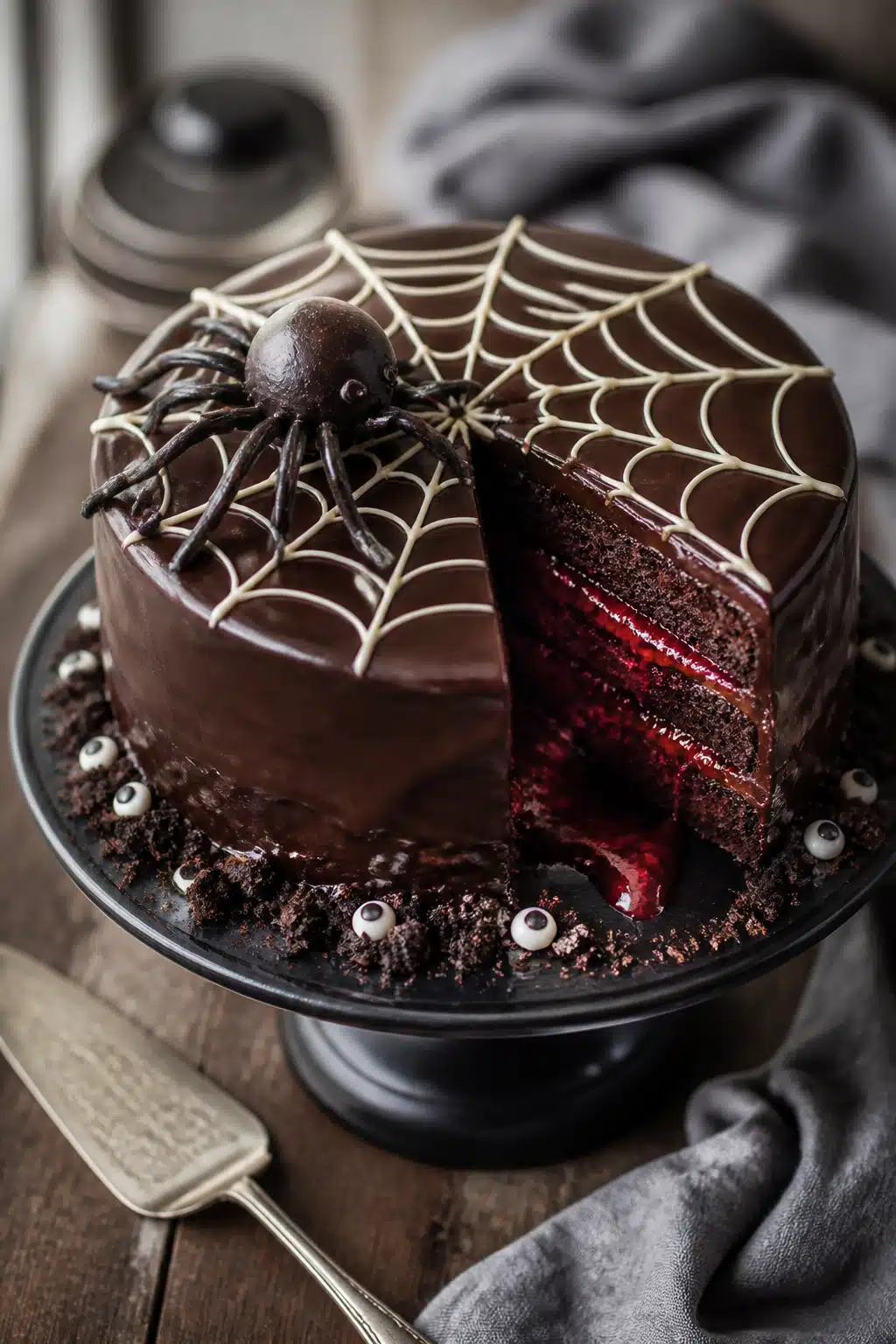 Halloween Cake Recipe - finished dish presentation