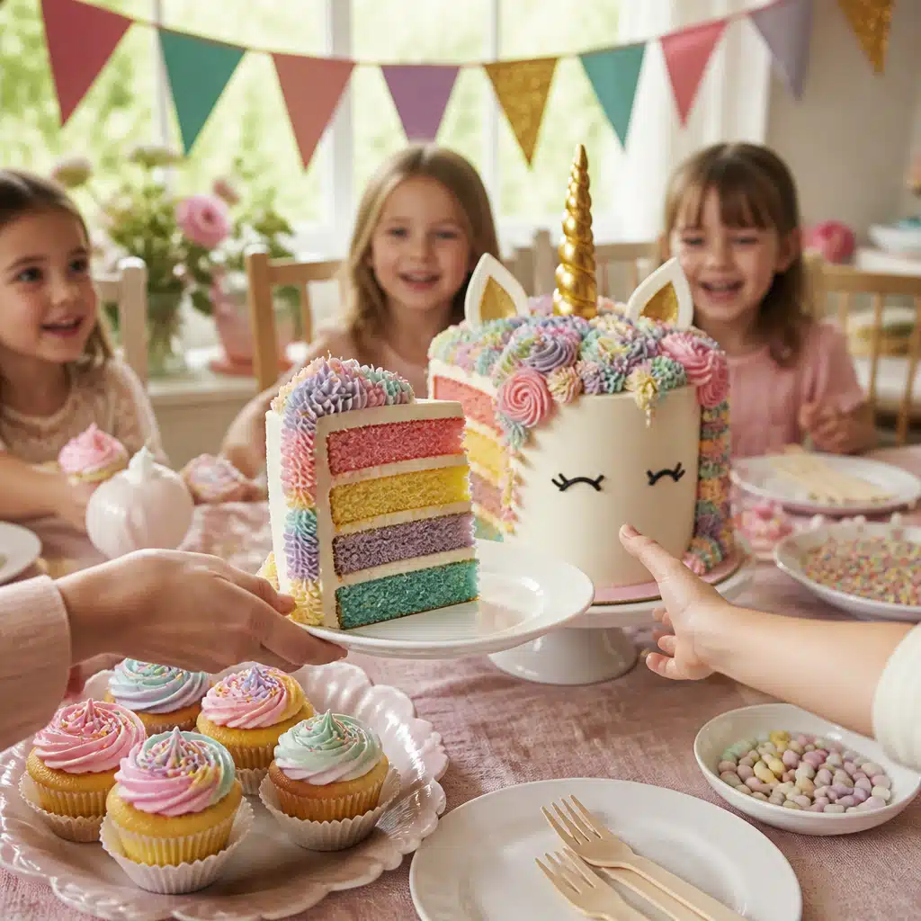 Unicorn Cake Ideas: Easy 2-Hour Recipe That Kids Love 5 unicorn cake ideas - serving suggestion