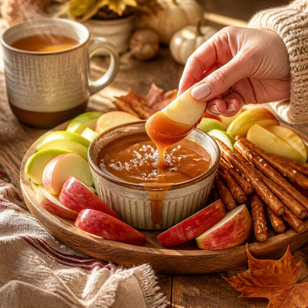 Caramel Apple Dip Recipe - serving suggestion