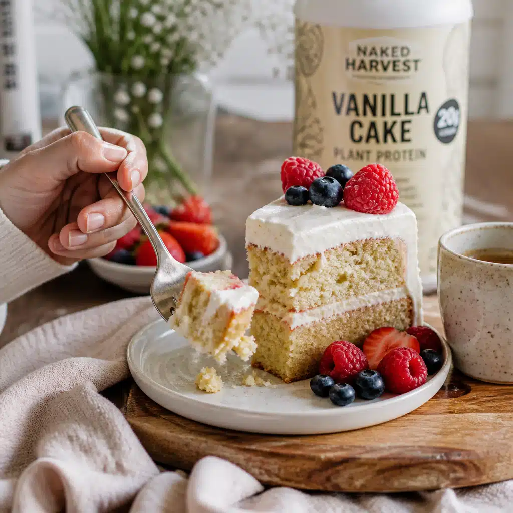 high protein vanilla cake
