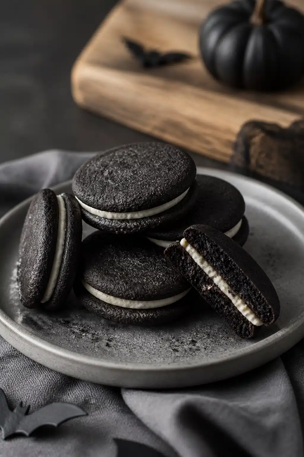 Black Cocoa Halloween Cookies