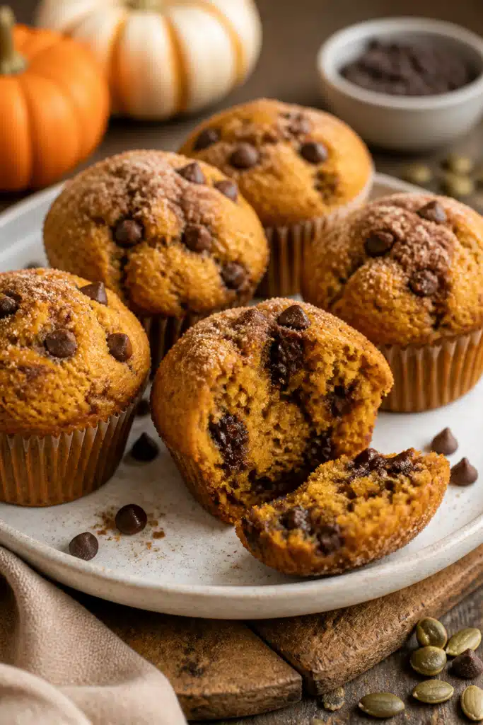 Pumpkin Chocolate Chip Muffins