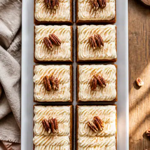 Pumpkin Cake Bars With Cream Cheese Frosting