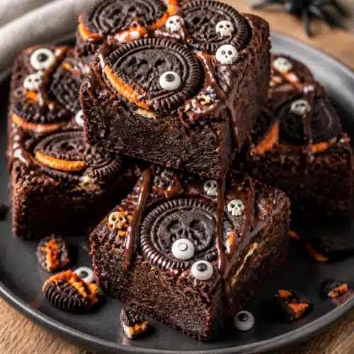 Halloween Oreo Brownies