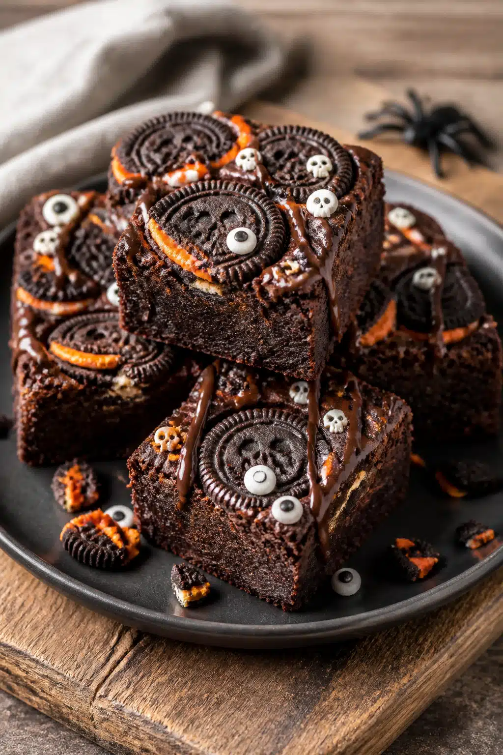 Halloween Oreo Brownies